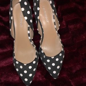 Polka dots wide width heels